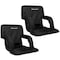 Home-Complete Stadium Seat 2-Pack with Padded Back Support, Armrests, and Portable Straps by, 2PK 204886GNW - alternate 1